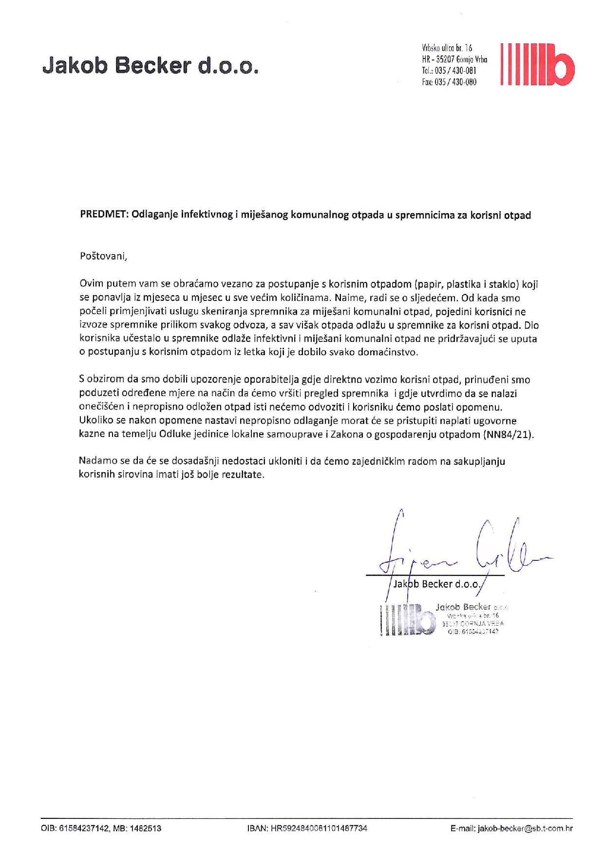 odlaganje infektivnog i mijesanog komunalnog otpada 2022